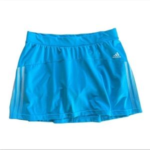 Adidas Tennis Skort Size Medium Climalite Turquoise Blue Short Skirt with Shorts